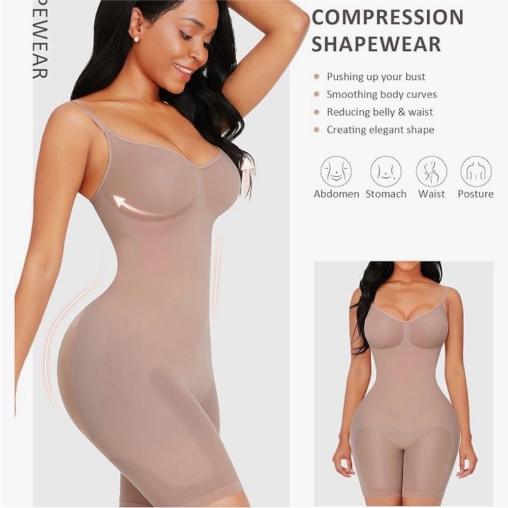 Seamless Brown Shapewear Bodysuit - Picture 13 of 16